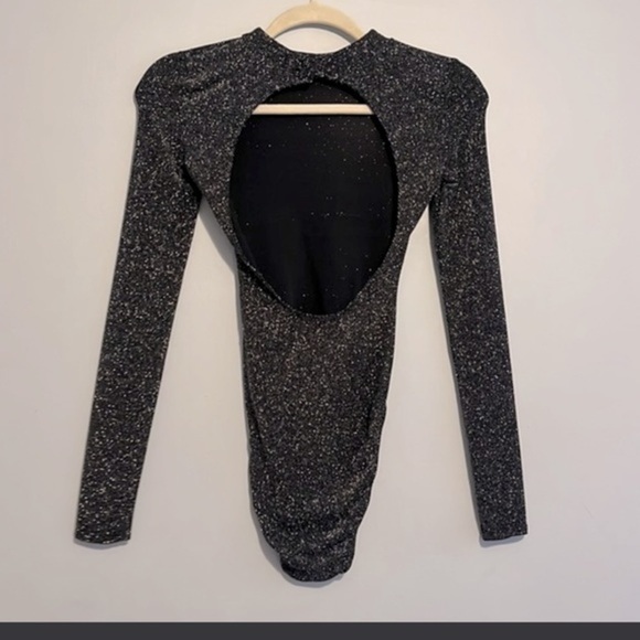 Hot H&M gorgeous shimmer open back sexy bodysuit - Picture 4 of 16